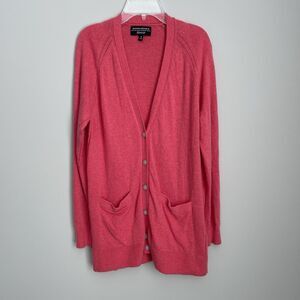 Banana Republic Size M Pink Filpucci Italian Superloft Yarn Cardigan Buttons